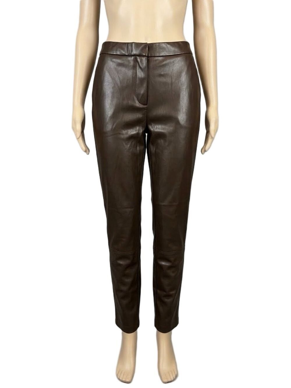 Primark Dark Brown Faux Leather Pants Sz 8